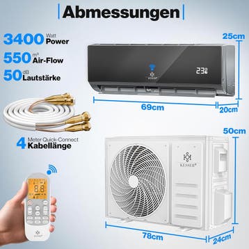 Split Unit Airco - Airconditioning - Quick Connect - Warm &, Verzenden, Zo goed als nieuw