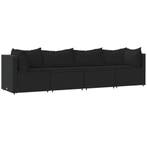 Loungebank Tuin Modulair | Zwart | Laatste Stuk!, 4 zitplaatsen, Ophalen of Verzenden, Zo goed als nieuw, Loungeset