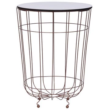 vidaXL Salontafel Ø40 cm goudkleurig, Huis en Inrichting, Tafels | Salontafels, Verzenden, Nieuw, Metaal, Minder dan 50 cm
