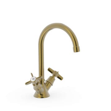 Wastafelmengkraan Tres Clasic Draaibaar 2 Grepen Verouderd, Nieuw, Ophalen of Verzenden, Minder dan 25 cm, Minder dan 100 cm