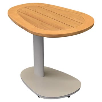 Monza bijzettafel 62x45xH48 cm aluminium latte, Ophalen of Verzenden, Nieuw