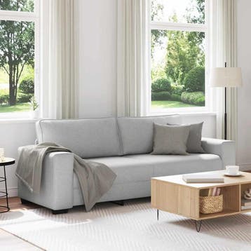 vidaXL 3-zitsbank Wolkengrijs 220x77x82 cm Stof, Verzenden, Nieuw, Driepersoons, Stof