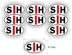 Slechthorend stickerset SH set 9 stuks. (1464.47), Verzenden, Nieuw