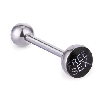 Fako Bijoux - Tongpiercing - Logo - Free Sex, Verzenden, Nieuw
