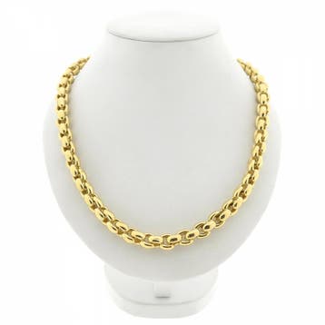 Gouden robuuste ankerschakel collier (Ketting), Ophalen of Verzenden, Gebruikt, Goud, Goud