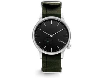 Veiling - Komono Winston Subs Nato heren horloge zwart/groen, Nieuw