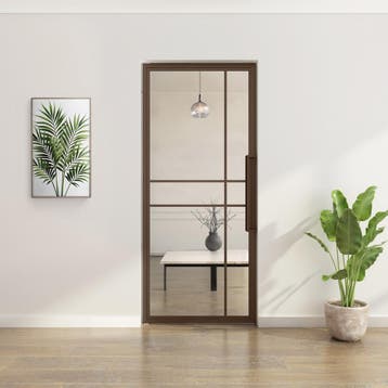 Stalen taatsdeur Brons 6 Vlaks Helder glas Luxe design*, Doe-het-zelf en Verbouw, Deuren en Horren, 80 tot 100 cm, Overige typen