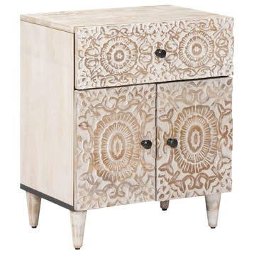 Design Kastje Mangohout Wit | 35% Korting - Profiteer nu, Zo goed als nieuw, 45 tot 65 cm, Hout, 55 tot 70 cm