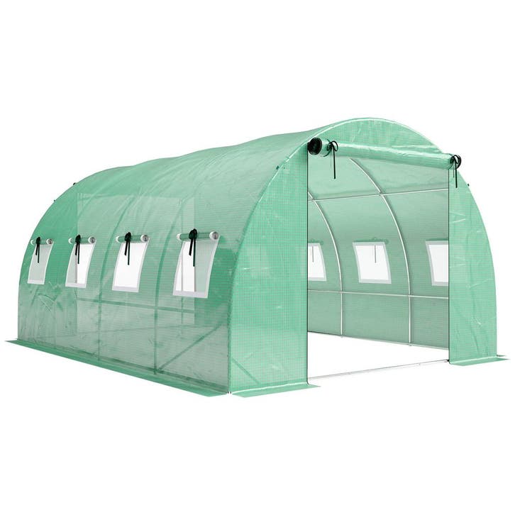 Kas Ca. 4 X 3 X 2 M Kas Met Rolbare 2 Ritssluiting Deur &amp, Tuin en Terras, Planten | Bomen, Verzenden