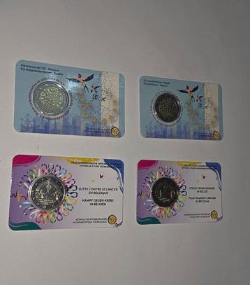 België. 2 Euro 2024 Lutte contre le Cancer + Presidence