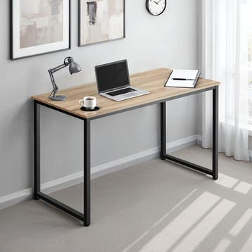 Bureau Flint - Industrieel licht hout, eiken Sonoma, 120 cm, Huis en Inrichting, Verzenden, Nieuw