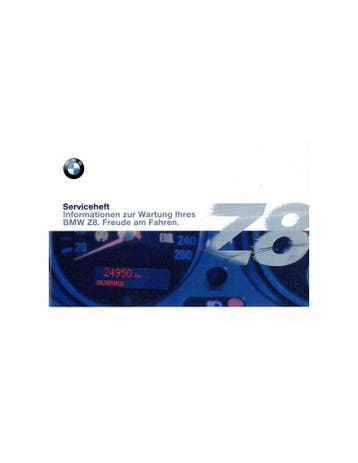2000 BMW Z8 SERVICEBOEKJE DUITS