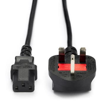 C13 kabel | Nedis | 5 meter (Groot-Brittannië, Haaks), Verzenden, Nieuw