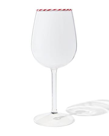 HEMA Wijnglas 400ml met zuurstok rand, Huis en Inrichting, Verzenden, Nieuw