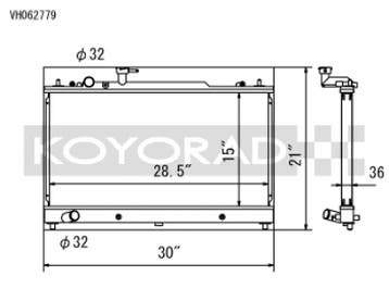 Koyo 06-08 Mazdaspeed 6 2.3L Turbo Radiator, Ophalen of Verzenden, Nieuw