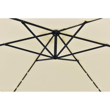 Parasol Brazil - 3,5 m - Incl. LED - Wit, Verzenden, Nieuw