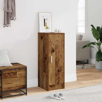 vidaXL Schoenenkast 32x35x92 cm bewerkt hout oud houtkleurig, Verzenden, Nieuw