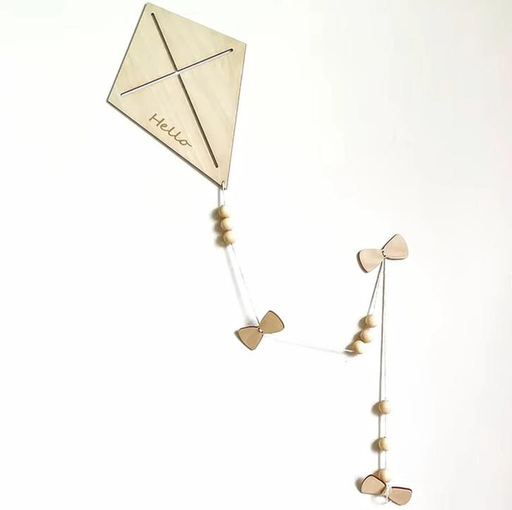 Houten vlieger wand decoratie, Kinderen en Baby's, Kinderkamer | Inrichting en Decoratie, Nieuw, Wanddecoratie, Verzenden
