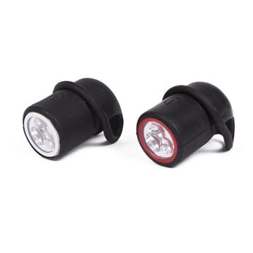 Benson LED fietslamp set - waterdicht silicone - rood/wit..., Ophalen of Verzenden, Nieuw