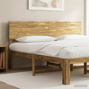 vidaXL Live Edge Hoofdbord ROSTOCK Witgewassen 200 cm, Verzenden, Nieuw, Wit, Hout