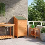 vidaXL Tuinschuur Bruin 59 x 56 x 113,5 cm Massief Vurenhout, Tuin en Terras, Tuinhuizen, Verzenden, Nieuw