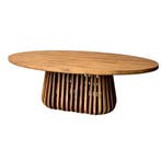 Ovale salontafel | Leverbaar in 2 maten | Massief teakhout |, 50 tot 100 cm, 100 tot 150 cm, Teakhout, Nieuw