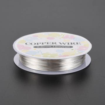 Metaaldraad Zilver kleur 0,4mm dik rol van 15 meter (Nikk..., Hobby en Vrije tijd, Ophalen of Verzenden, Nieuw, Draad