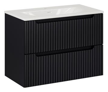 Badkamermeubel Nova 80 cm – Mat Zwart – Hangend Badmeubel, Verzenden, Nieuw, Wastafelkast