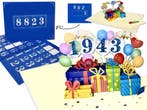 3D Pop-up kaart jaartal met ballonnen en cadeautjes | Inc..., Verzenden, Nieuw