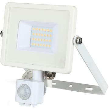 LED Bouwlamp 20 Watt met Sensor - LED Schijnwerper - Viron, Ophalen of Verzenden, Nieuw, Lamp met armatuur