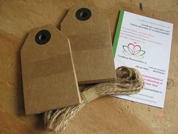 Labels en jute 4,5x7,5 cm zak 20 stuks, Ophalen of Verzenden, Nieuw