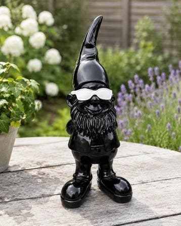 Beeld, funny gnome with sunglasses - 41 cm - polyresin