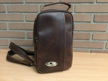 Handtas bruin leren crossbody bag 100% leer, Ophalen of Verzenden, Nieuw