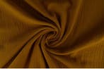 10 meter mousseline stof - Donker okergeel - Double gauze, Overige materialen, 120 cm of meer, Geel, Ophalen of Verzenden