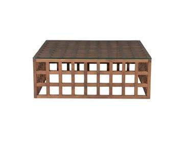 Salontafel Heras 90x90cm - bruin | Eleonora, Ophalen of Verzenden, Nieuw