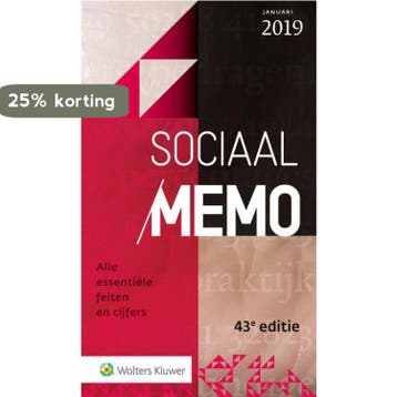 Sociaal Memo januari 2019 - Wolters Kluwer Nederland B.V., Boeken, Verzenden, Gelezen, Wolters Kluwer Nederland B.V.