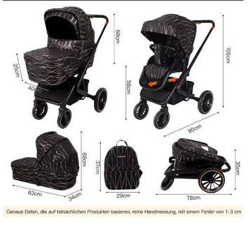 Opvouwbare 4-in-1 Kinderwagen – Veilig en Comfortabel, Verzenden, Nieuw