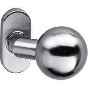 Intersteel knop bol brandvertragend + rozet ovaal rvs, Doe-het-zelf en Verbouw, Deuren en Horren, Verzenden, Nieuw