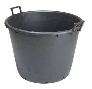 Boomkuip 130 liter zwart - ronde kunststof plantenbak, Nieuw