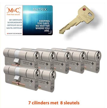 M&C 7 x Matrix Cilinder SKG*** met CERTIFICAAT, Verzenden, Nieuw