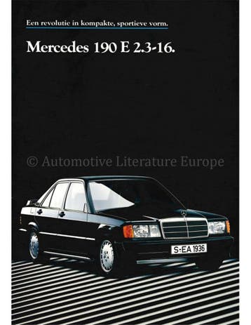 1985 MERCEDES BENZ 190E 2.3-16 BROCHURE NEDERLANDS, Nieuw, Author