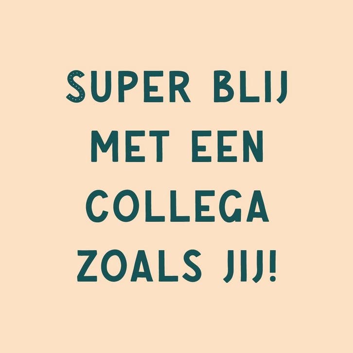 Homebound Tegeltje super blij met een collega zoals jij, Antiek en Kunst, Antiek | Wandborden en Tegels, Ophalen of Verzenden