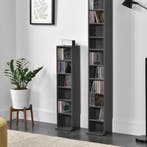 CD DVD kast vakkenkast met 6 planken 90x20x20 cm donkergrijs, Verzenden, Nieuw