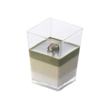 Martellato Lepelgebak cups Vierkant (120 ml) / 100 stuks, Verzenden, Nieuw