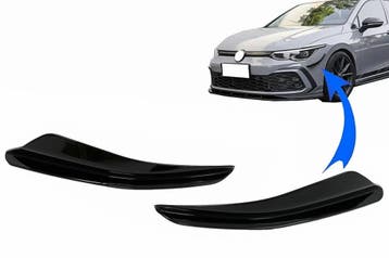Canards Volkswagen Golf 8 GTI & R-Line Glans Zwart, Ophalen of Verzenden, Nieuw