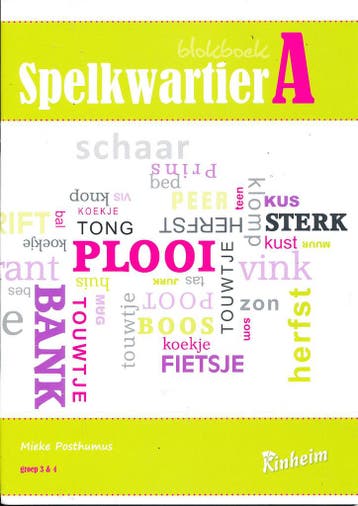 Kinheim Blokboek Spelkwartier werkboek A (per stuk), Verzenden, Nieuw