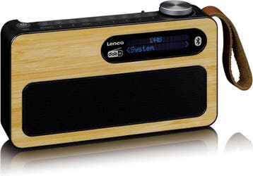 Radio op batterijen - Draagbare radio - DAB+ & FM - Bamboe -, Audio, Tv en Foto, Radio's, Verzenden, Zo goed als nieuw