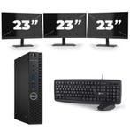 Dell Optiplex 3050  -   i5-7e  - 8GB  - 256GB  + 3x 23 inch, 7e Generatie, Qwerty, Verzenden, 8 GB