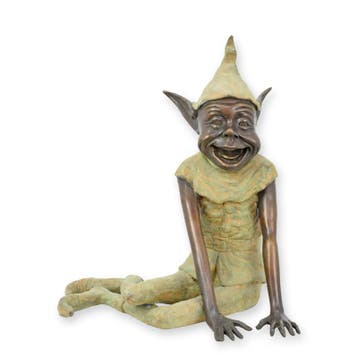 A BRONZE SCULPTURE OF A SITTING GOBLIN (Interieur), Verzenden, Nieuw