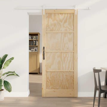 vidaXL Schuifdeur ORKDAL 86 x 211 cm Massief grenenhout, Verzenden, Nieuw